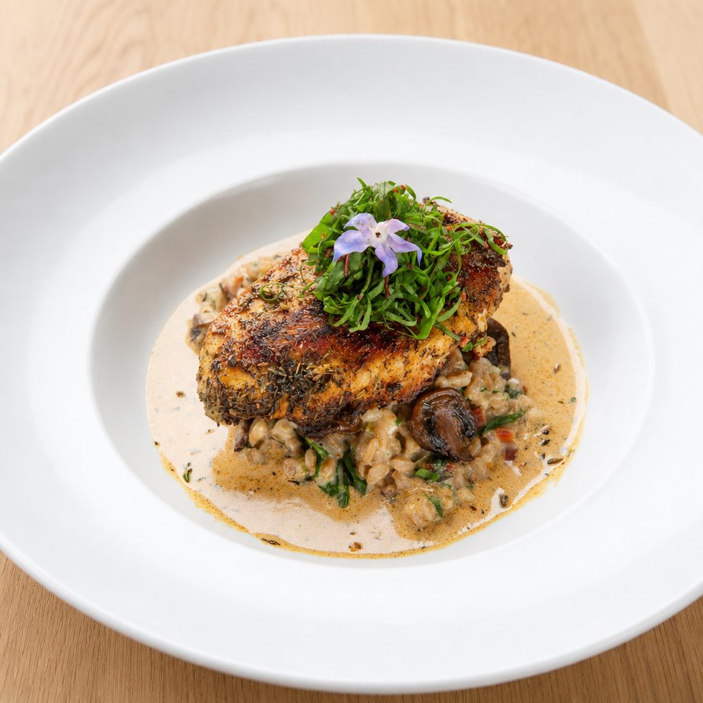 Roasted Organic Chicken Breast.